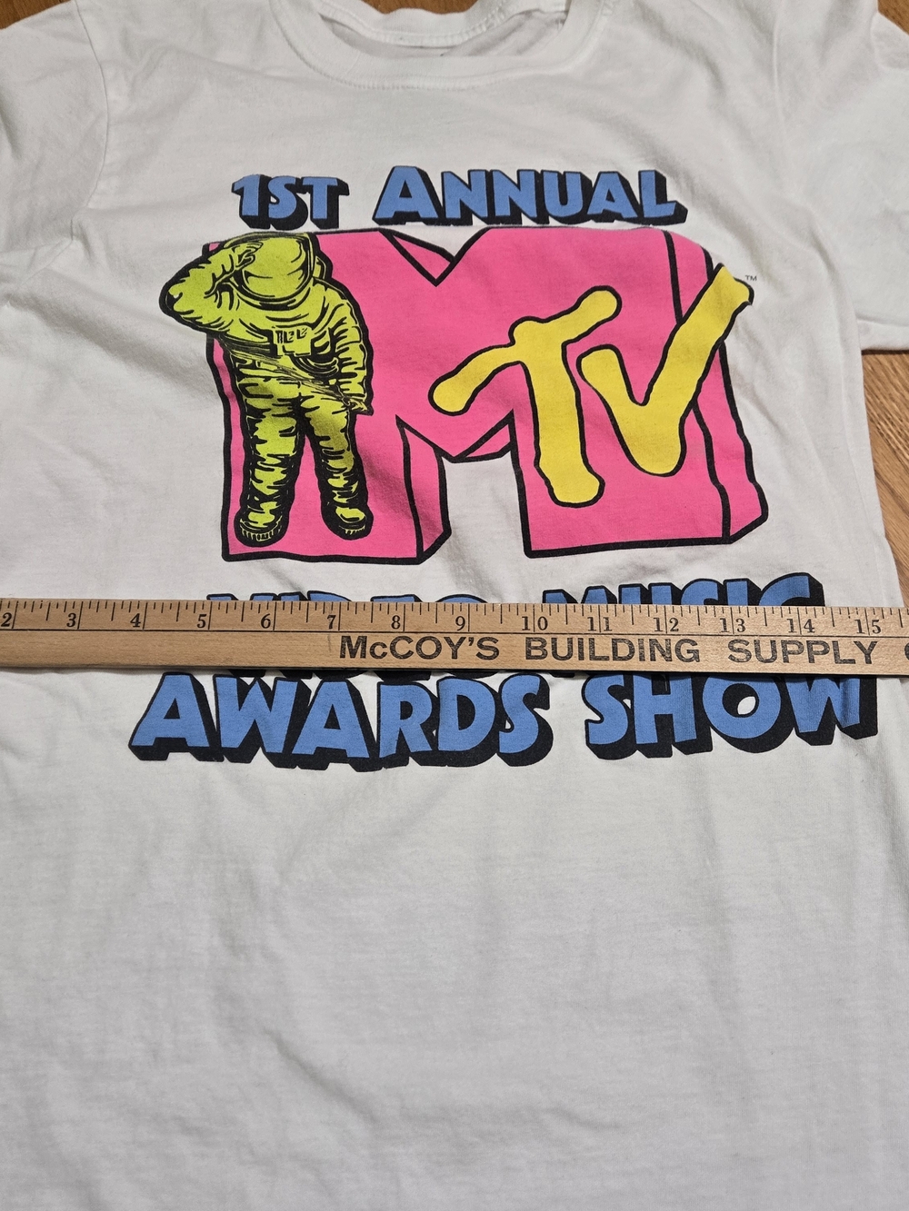 MTV 1st Annual Video Music Awards Graphic Tee Adult Medium White Moon Person - Picture 5 of 8